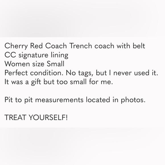 Authentic Coach Trench - Picture 7 of 8